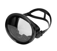 Goggle immersioni universali lenti in vetro temperato impermeabile HD da 180 gradi Panoramica campo visivo di snorkeling silicone Goggles per il nuoto degli adulti (Nero)
