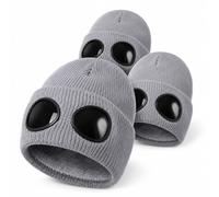 Goggle Knitted Beanie, Beanie With Goggles, Novelty Winter Hat (3PCS-A)