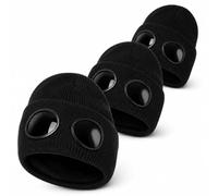 Goggle Knitted Beanie, Beanie With Goggles, Novelty Winter Hat (3PCS-B)