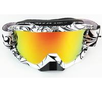 Goggle-Shop Fox Airspace Motocross MX Goggle Cromo Specchio Lente BMX MTB Quad