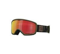 Goggles per sci del ringo Giro - occhiali da snowboard per uomini donne e giovani - cinghia di polvere di nuvola verde per pista con vivida lente