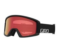 Goggles per ski giro - occhiali da snowboard per uomini donne e giovani - cinturino nero con le lenti scarlatte/gialle ambra