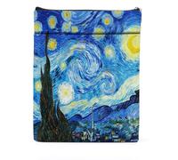 Gogh - Custodia per libri con cerniera e tasca frontale, in tela, 29 x 21 cm, ideale come regalo per lettori, bibliotecarie, donne e insegnanti