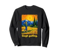 Gogh Golfing Artistic Golfer Landscape Felpa