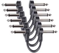 GOGHOST Cavo patch per chitarra da 15,2 cm, nero, per effetti a pedale per chitarra, confezione da 6