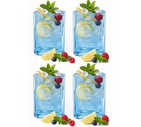 GoGiftid Set di 4 bicchieri da gin da 300 ml con confezione regalo, bicchieri per bar, bicchieri da cocktail per whisky, tonico e bar di casa, regalo unico per gli amanti del gin