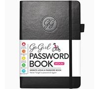 GoGirl Libro delle password con schede alfabetiche - Indirizzo Internet & Password Keeper Logbook per l'organizzazione delle password, taccuino per salvare gli accessi al sito web. Dimensioni medie