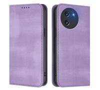 GOGME Cover per DOOGEE Note 59 / Note 59 Pro, Custodia Portafoglio in Pelle con Protezione RFID, Flip Cover con Supporto e Slot per Schede - Viola
