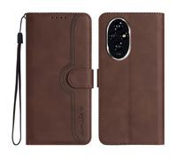 GOGME Cover per Huawei Honor 200, Custodia Pelle con Portacarte & Supporto - Protezione Integrale Chiusura Magnetica - Marrone