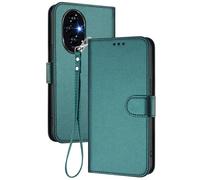 GOGME Cover per Huawei Honor 200, Custodia Portafoglio in Pelle Premium con Chiusura Magnetica, Portacarte, Supporto e Cinturino - Verde Scuro