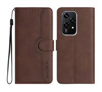 GOGME Cover per Huawei Honor 200 Lite, Custodia Pelle con Portacarte & Supporto - Protezione Integrale Chiusura Magnetica - Marrone