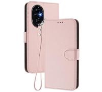 GOGME Cover per Huawei Honor 200 Pro, Custodia Portafoglio in Pelle Premium con Chiusura Magnetica, Portacarte, Supporto e Cinturino - Rosa