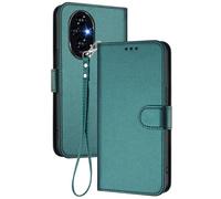 GOGME Cover per Huawei Honor 200 Pro, Custodia Portafoglio in Pelle Premium con Chiusura Magnetica, Portacarte, Supporto e Cinturino - Verde Scuro