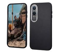 GOGME Cover per Oneplus Nord CE4 Lite/Oneplus Nord CE 4 Lite Custodia [Protezione Cornice Fotocamera] + Texture in Similpelle Cover/Antiscivolo con Design Ultra Sottile - Nero