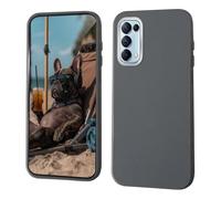 GOGME Cover per Oppo Find X3 Lite Custodia [Protezione Cornice Fotocamera] + Texture in Similpelle Cover/Antiscivolo con Design Ultra Sottile - Grigio
