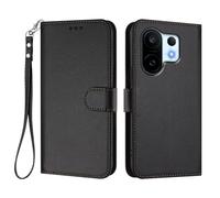GOGME Cover per VIVO X200 FE, Custodia Portafoglio in Pelle Premium con Chiusura Magnetica, Portacarte, Supporto e Cinturino - Nero