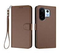 GOGME Cover per VIVO X200 FE, Custodia Portafoglio in Pelle Premium con Chiusura Magnetica, Portacarte, Supporto e Cinturino - Marrone