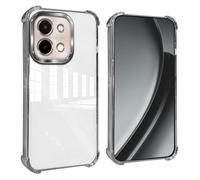 GOGME Cover per VIVO Y28 4G Angoli Rinforzati con Pellicola Camera Custodia/TPU Antigraffio Antiurto Morbido Chiaro Design - Argento
