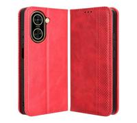 GOGME Cover per Xiaomi Redmi A5 4G / Poco C71 4G, Antiurto Flip Case Custodia con Carte di Credito da Funzione Stand in PU Pelle Premium Portafoglio Protezione. Rosso