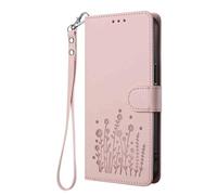 GOGME Cover per Xiaomi Redmi Note 13 Pro+ Plus 5G, Custodia Portafoglio in Pelle con Disegno Floreale, TPU Bumper Shell con Supporto e Chiusura Magnetica - Rosa