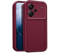 GOGME Cover per Xiaomi Redmi Note 13 Pro+ Plus 5G, Custodia Protettiva Completa in Silicone TPU Morbido, Cover Antipolvere Antiurto - Vino Rosso