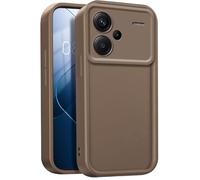 GOGME Cover per Xiaomi Redmi Note 13 Pro+ Plus 5G, Custodia Protettiva Completa in Silicone TPU Morbido, Cover Antipolvere Antiurto - Marrone