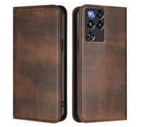 GOGME Cover per ZTE nubia RedMagic 11 Pro / 11 Pro+, Custodia Portafoglio in Pelle con Protezione RFID, Flip Cover con Supporto e Slot per Schede - Marrone