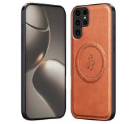 GOGME Custodia di Lusso per Motorola Edge 50 Neo - Cover in Pelle con Anello Magnetico Integrato (Compatibile con Accessori MagSafe) - Marrone