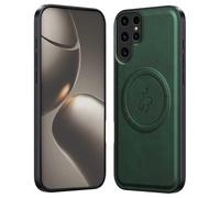 GOGME Custodia di Lusso per Motorola Edge 50 Neo - Cover in Pelle con Anello Magnetico Integrato (Compatibile con Accessori MagSafe) - Verde