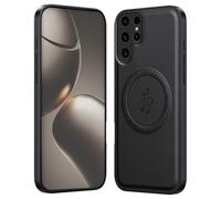 GOGME Custodia di Lusso per Motorola Edge 50 Neo - Cover in Pelle con Anello Magnetico Integrato (Compatibile con Accessori MagSafe) - Nero