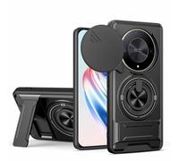 GOGME Custodia per OnePlus 15R 5G, Cover con Supporto ad Anello 2 in 1 & Magnetico, Protezione con Copertura a Scorrimento per Fotocamera, Protezione Totale - Nero