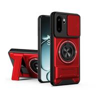 GOGME Custodia per OnePlus 15R 5G, Cover con Supporto ad Anello 2 in 1 & Magnetico, Protezione con Copertura a Scorrimento per Fotocamera, Protezione Totale - Rosso