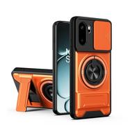 GOGME Custodia per OnePlus 15R 5G, Cover con Supporto ad Anello 2 in 1 & Magnetico, Protezione con Copertura a Scorrimento per Fotocamera, Protezione Totale - Arancione