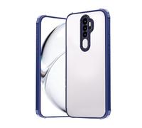 GOGME Custodia per OPPO A9 2020 / A5 2020, Cover con Bumper Opaco Antiscivolo e Retro Trasparente, Custodia Sottile Protettiva Antiurto e Antigraffio - Blu