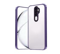 GOGME Custodia per OPPO A9 2020 / A5 2020, Cover con Bumper Opaco Antiscivolo e Retro Trasparente, Custodia Sottile Protettiva Antiurto e Antigraffio - Viola