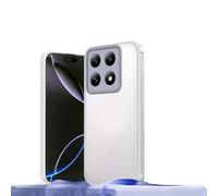 GOGME Custodia per Xiaomi Redmi Note 11 Pro+ Plus, Cover con Bumper Opaco Antiscivolo e Retro Trasparente, Custodia Sottile Protettiva Antiurto e Antigraffio - Bianco