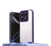GOGME Custodia per Xiaomi Redmi Note 11 Pro+ Plus, Cover con Bumper Opaco Antiscivolo e Retro Trasparente, Custodia Sottile Protettiva Antiurto e Antigraffio - Viola