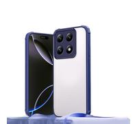 GOGME Custodia per Xiaomi Redmi Note 12 Pro+ Plus 5G, Cover con Bumper Opaco Antiscivolo e Retro Trasparente, Custodia Sottile Protettiva Antiurto e Antigraffio - Blu