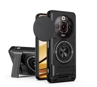 GOGME Custodia per ZTE nubia Focus Pro 5G, Cover con Supporto ad Anello 2 in 1 & Magnetico, Protezione con Copertura a Scorrimento per Fotocamera, Protezione Totale - Nero