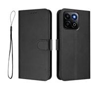 GOGME Custodia Portafoglio Design Classico per Honor 400 Smart, Chiusura Magnetica con Blocco RFID, Guscio Antishock, Flip Cover con Supporto - Nero