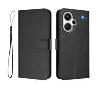 GOGME Custodia Portafoglio Design Classico per Xiaomi Redmi Note 13 Pro+ Plus 5G, Chiusura Magnetica con Blocco RFID, Guscio Antishock, Flip Cover con Supporto - Nero