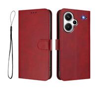 GOGME Custodia Portafoglio Design Classico per Xiaomi Redmi Note 13 Pro+ Plus 5G, Chiusura Magnetica con Blocco RFID, Guscio Antishock, Flip Cover con Supporto - Rosso Vino