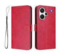 GOGME Custodia Portafoglio Design Classico per Xiaomi Redmi Note 13 Pro+ Plus 5G, Chiusura Magnetica con Blocco RFID, Guscio Antishock, Flip Cover con Supporto - Rosso Rosa