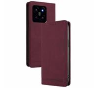 GOGME Custodia Portafoglio in Pelle per Fairphone 6 - Cover Magnetica con Protezione RFID, Tasca Carte & Supporto Stand Antiurto - Rosso Vino