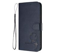 GOGME Design Panda Custodia Portafoglio in Pelle per Doogee Note 56 con Tasche Carte, Protezione RFID, Supporto Multiangolo & Protezione Totale - Blu