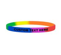 GOGO 100 Pezzi Braccialetti in Silicone Personalizzati, Braccialetto Personalizzati Inspirational Elastico, Bracciale Silicone Sottile