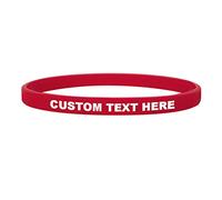GOGO 100 Pezzi Braccialetti in Silicone Personalizzati, Braccialetto Personalizzati Inspirational Elastico, Bracciale Silicone Sottile