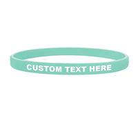 GOGO 100 Pezzi Braccialetti in Silicone Personalizzati, Braccialetto Personalizzati Inspirational Elastico, Bracciale Silicone Sottile