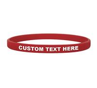 GOGO 100 Pezzi Braccialetti in Silicone Personalizzati, Braccialetto Personalizzati Inspirational Elastico, Bracciale Silicone Sottile