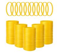 GOGO 100 Pezzi Braccialetti Silicone Personalizzabili, Braccialetti Sottili in Silicone per Adulti, Accessori per Feste-Giallo